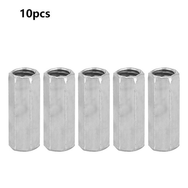 Tuercas De Varilla Larga De 10 Piezas, Tuercas Hexagonales Largas M8, Sujetadores Roscados De Separación De Tuerca De Manga Hexagonal De Varilla Larga Para Sujetadores Industriales(M8*28)