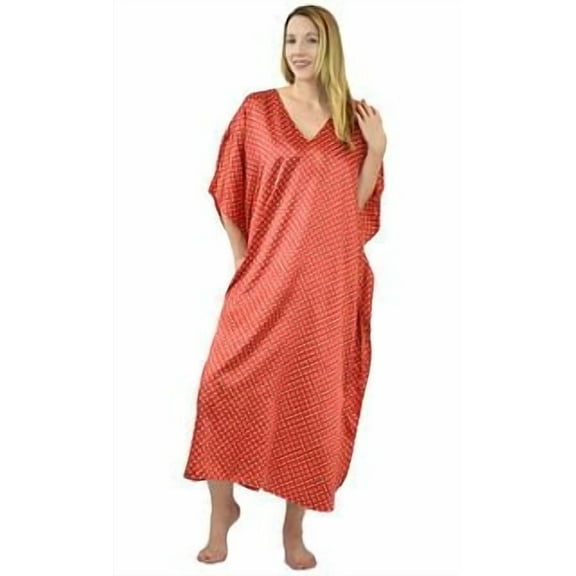 Up2date Fashion Women's Caftan/Kaftan in Red Polka Dot, One Size, Style Caf-100RD