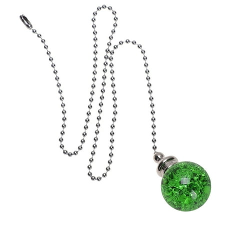 

Cracked Grain Ball Style Pendant Fan Lamp Pull Chain Home Hanging Ornament Party Decor (Green)
