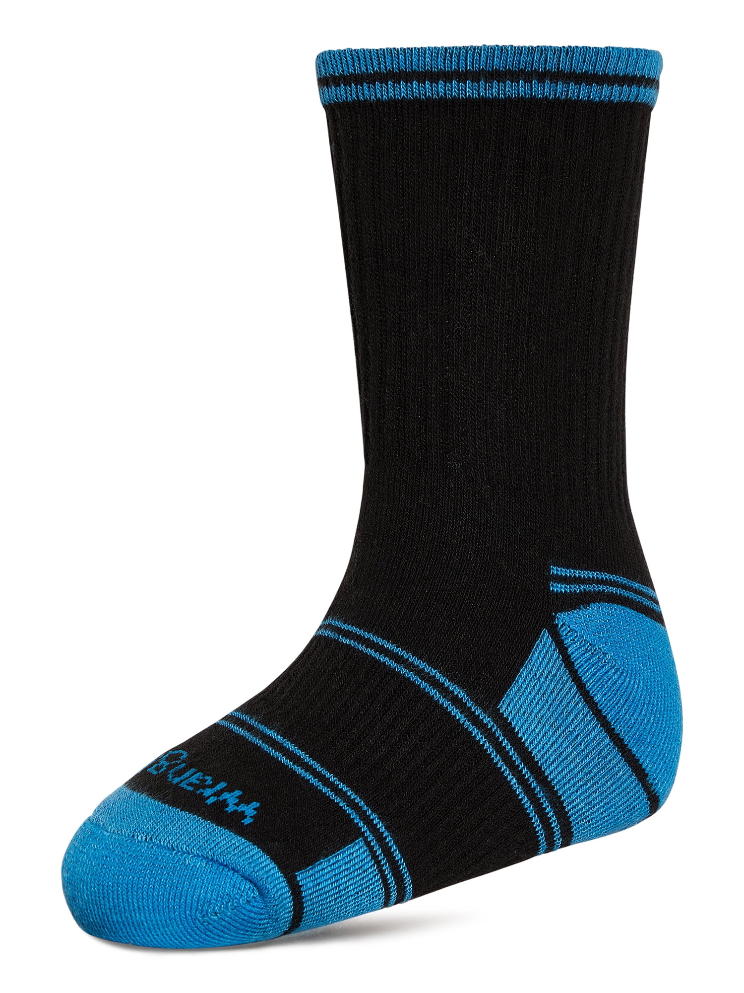 Wrangler Boys' Essentials Cool Comfort Crew Socks, Assorted Cushioned Socks for Kids, Medium, 6-Pack