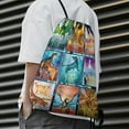 thumbnail image 5 of Dragon Wings Of Fire Drawstring Bag Gym Bag Water Resistant Sackpack Sports Beach Backpack for Men Women, 5 of 7