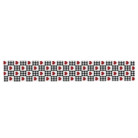

Creative Valentine s Day Polyester Cotton Printed Table Flag Table Decorations