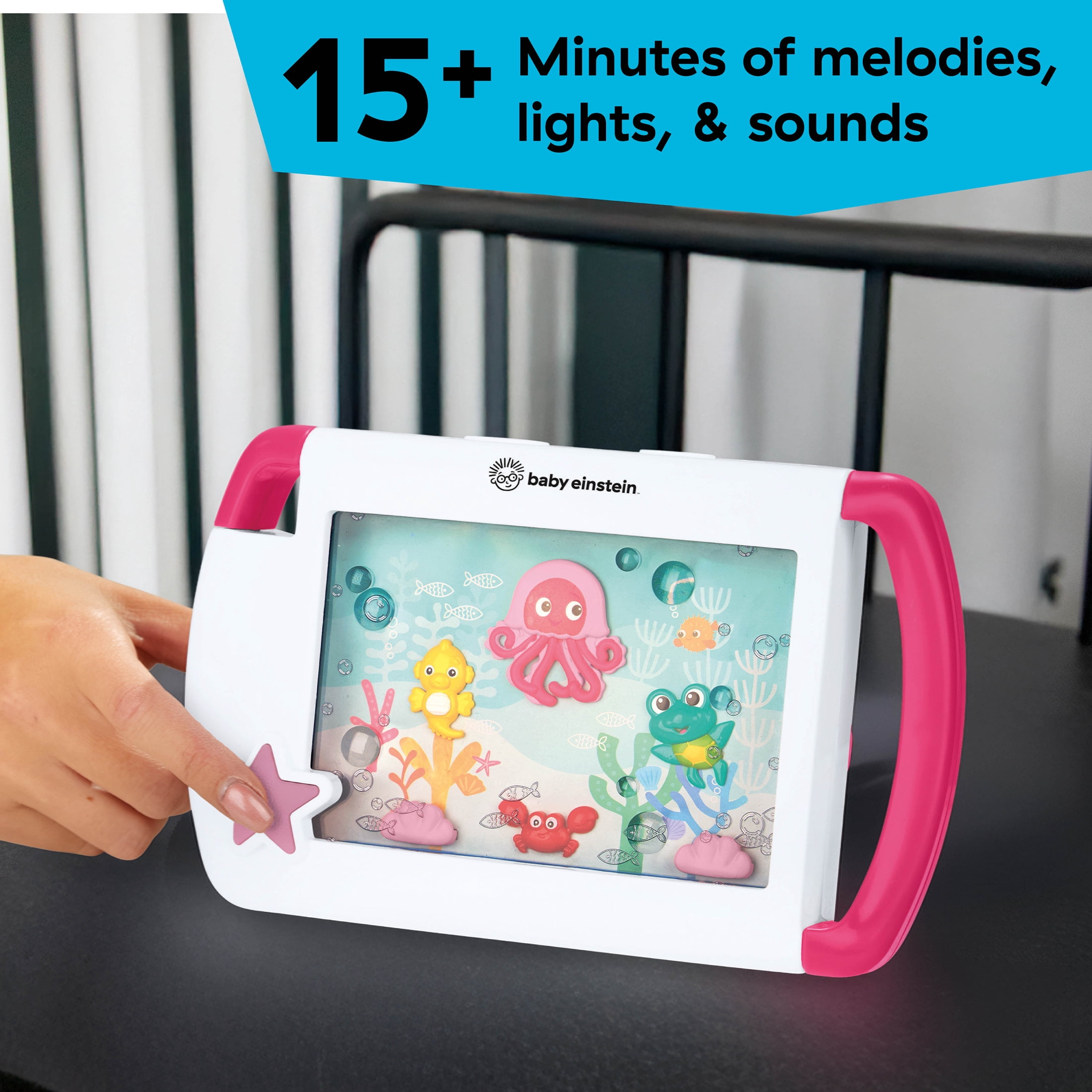 Baby Einstein On-the-Go Sea Dreams Soother, Portable Sound Machine with Music, Ages 0+ Months
