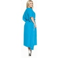 thumbnail image 2 of HAPPY BAY Women's Loungewear Loose Caftan Maxi Robe Flowy Home Wear 3X-4X Turquoise_AA73, 2 of 3