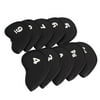 10PCS Golf Head Cover Club Iron Putter Headcovers Set Neoprene Black StillCool