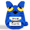 thumbnail image 1 of Gato de ganchillo azul hecho a mano AiCase para los fanáticos de Pete the Cat, 1 of 9