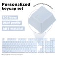 thumbnail image 2 of 108 Keys Pudding Keycaps Set OEM Profile ABS for Mechanical Keyboard Layout, Light Blue, 2 of 5