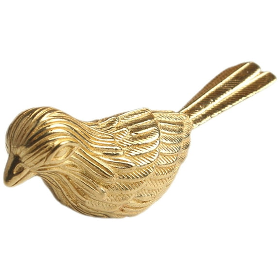 WRISTBIQUE 1Pcs Brass Lovely Bird Figurine Metal Bird Decor Sculpture For Home Decoration Living Room Entrance Hallway