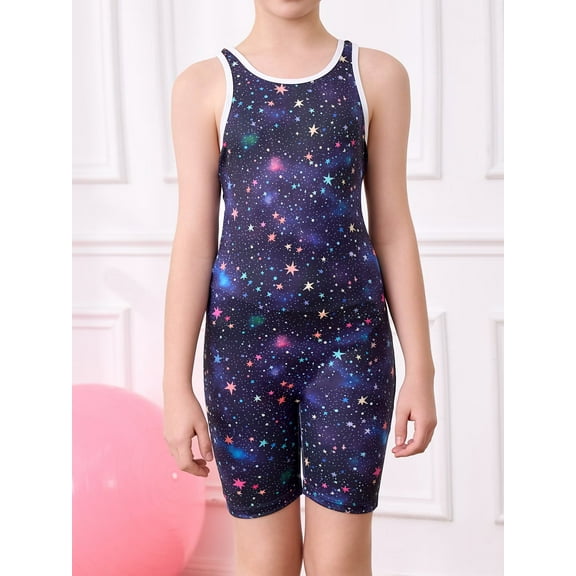 Asoul Gymnastics Leotards for Girls Ballet Leotards Unitard Biketards with Shorts Racerback Dance Outfit