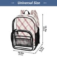 thumbnail image 4 of PVC Transparent Backpacks Clear Backpack for Travel and Outings Red and Cream Diamond Shapes, 4 of 7