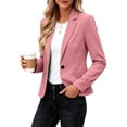 thumbnail image 6 of Gfyviroh Women's Tailored Suit Jackets Casual Ruched Long Sleeve Blazers Open Front Solid Lightweight Dress Jackets, 6 of 8