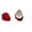 Strawberry, variant on Cute Single Ring Box with Silver Moon DIY Small Chain, Miniature Jewelry Case Cartoon Delicate Plush Small Box For Jewelry Gift Decor Storage (White Shell)