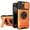Orange, variant on ELEHOLD Magnetic Case for iPhone 16 Pro Max, Shockproof Case with Built-in Kickstand, Car Mount Compatibility, Camera Sliding Cover,Silver