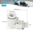 thumbnail image 2 of 1/4"PT Push to Fitting, 10 Pack 14mm Pneumatic Air Quick Connector Male Thread 90 Degree 4mm Tubing Elbow Air Tube Fitting Pneumatic Quick Adapter, White, 2 of 7