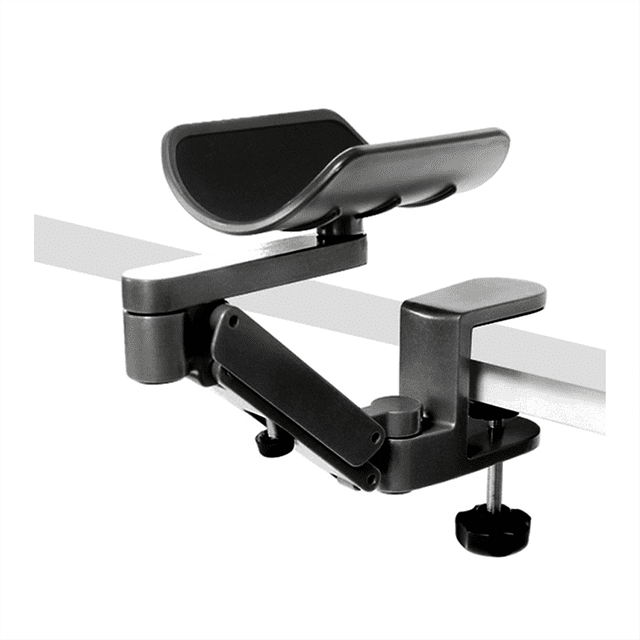 Accoudoir Réglable en Métal Support de Poignet Coussin de Souris Étendu pour Ordinateur Confort Ergonomique Noir