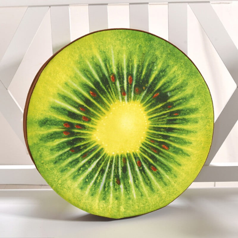 32*5cm Fruit Pillow Pad Watermelon Kiwi Sofa Office Home Room 3D Cushion Mat 