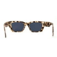 thumbnail image 4 of Iconic Retro Square Narrow Rectangle Plastic Womens Sunglasses Beige Tortoise Black, 4 of 4