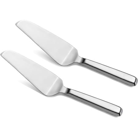 Soro Essentials – Set of 2- Stainless Steel Buffet Narrow Pie Server with Hollow Handle- Mirror Polished Serving Utensils Cutlery Utensil Elegant Design for Home Kitchen Banquet Buffet Restaurant