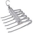 thumbnail image 1 of 2025 Multifunctional Folding Trouser Rack Telescopic Multi-Layer Trouser Storage Tool 33 25.5cm (Gray), 1 of 5