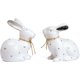 thumbnail image 1 of Newway Valery Madelyn 2pcs Easter Decorations, Spring Decor, Ceramic Bunny Figurine,Easter White Bunny Figurines,Rabbits Ornaments with Polka Dot for, 1 of 5
