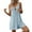#116-Light Blue, variant on Censtreet Women Summer V-Neck Shorts Jumpsuit One Piece Bodysuit Pajama Sleeveless Bodycon Rompers Overall