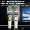 thumbnail image 3 of Micrófono Dual, Micrófono Inalámbrico Profesional HiFi U Band Que Evita Interferencias, Pantalla LCD Con Receptor Para Cantar Al Aire Libre, 3 of 7