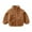 Brown, variant on Fesfesfes Toddler Fleece Jacket Baby Grils Plush Outwear Boys Zipper Solid-color Thick Kids Warm Coat