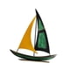 thumbnail image 3 of Iron Sailboat Escultura de esculturas Ornamento de escritorio Estatua de botes coleccionables Figura decorativa para la sala de estar del escritorio, 3 of 8