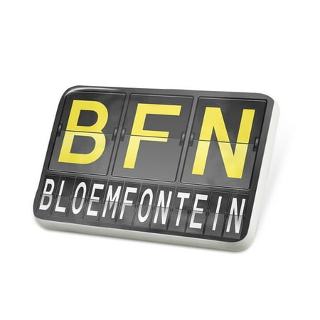 Porcelein Pin BFN Airport Code for Bloemfontein Lapel Badge – NEONBLOND