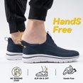 thumbnail image 3 of Sosenfer Men's Breathable Slip on Walking Shoes Hands Free Slip in Sneakers Easy Wear Running Shoes Blue, 3 of 7