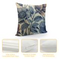 thumbnail image 4 of Pratyus Flowers Leaves Wallpaper Modern Rustic Decorative Pillow Cases Short Plush 1PC 18x18in, 4 of 5
