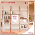 thumbnail image 2 of Universal Expert Remus Ladder Bookshelf Modern Oak and White, 2 of 10