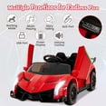 thumbnail image 4 of Costway Licensed Lamborghini 4WD Kids Ride-on Sports Car 12V Battery Powered with 3 Speeds Red, 4 of 10