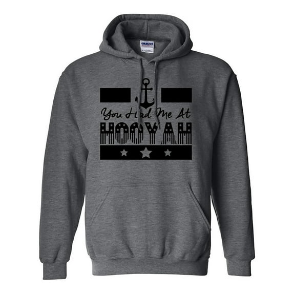 You Had Me at Hooyah Navy Hooded Sweatshirt