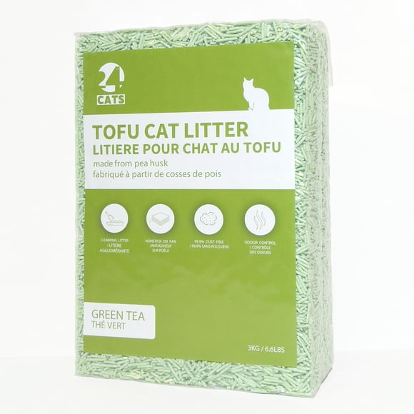 24 CATS Odor Control & Dust-free Green Tea Tofu Cat Litter, 6.6lbs Bag