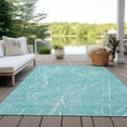 thumbnail image 6 of Addison Rugs Chantille Indoor/Outdoor Transitional Lines Teal Washable Rectangle Rug, 8' x 10', 6 of 6