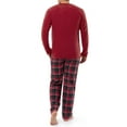 thumbnail image 2 of Fruit Of The Loom Men's Long Sleeve Microfleece Top and Flannel Pajama Pant Set, 2 of 9