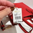 thumbnail image 7 of Michael Kors by Mercer Women's Pebbled Leather Crossbody Bag, Flame Red, 7 of 7