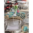 thumbnail image 5 of Outdoor Tablecloths with Umbrella Hole & Zipper, Vintage Sea Turtle Round Tablecloth 54 Inch, Brown Nautical Anchor Bubbles Coastal Waterproof Table Cloth, Patio/Pool/Picnic Table Covers, 5 of 8