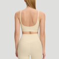 thumbnail image 3 of MXUIKV Workout Sets for Women Lightweight Yoga Tight Fitted Cropped Spaghetti Strap Top High Waist Trousers(Large,Khaki), 3 of 6