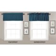 thumbnail image 3 of Vargottom Plain CottonValance, Decorative Window Rod PocketValanceHalf Drape For Kitchen Window 2 Panel,30x36 Inches, Teal Blue, 3 of 7