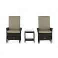 thumbnail image 4 of Serta Laguna Outdoor 5 Piece Reclining Set Brown Wicker, 4 of 5