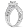 thumbnail image 2 of Dazzlingrock Collection 0.70 Carat (Ctw) 14K White Diamond Ladies Bridal Halo Engagement Ring Set 3/4 CT, White Gold, Size 8.5, 2 of 2