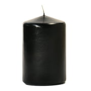 1 Pc 3x4 Black Pillar Candles Unscented 3 in. diameterx4.5 in. tall