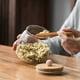 thumbnail image 3 of 3PCS Wooden Lid Glass Sealed Jar Food Container Tea Candy Kitchen Storage Bottle Jar Large Capacity Sealed Mason Jars, 3 of 5