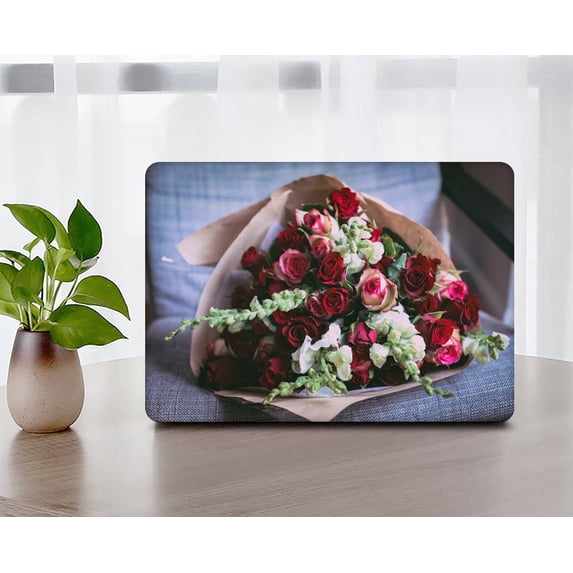 KSK KAISHEK Hard Shell Cover for MacBook Pro 16 inchs( Touch ID, 2023 2022 2021) + Black Keyboard Cover Model A2780 A2485, Type C Flower 1791