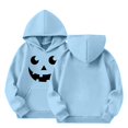 thumbnail image 6 of Abcomgle Girls Halloween Hoodie 7-8 Horror Pumpkin Face Sweatshirts with Hooded Casual Long Sleeve Girls Pullover Top with Pocket Fall Holiday Sweaters for Teens, 6 of 6