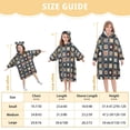thumbnail image 4 of FORMRS Wearable Blanket Hoodie with Sleeves for Kids Cozy Flannel Sweatshirt, Square Harmony, 4 of 7