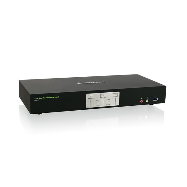 IOGEAR 2Port 4K Dual View DisplayPort KVMP with USB 3.0 Hub and Audio