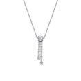 thumbnail image 1 of Diamondlite Collier Rond à Double Goutte en Zircon Cubique 7mm - Argent, 1 of 1
